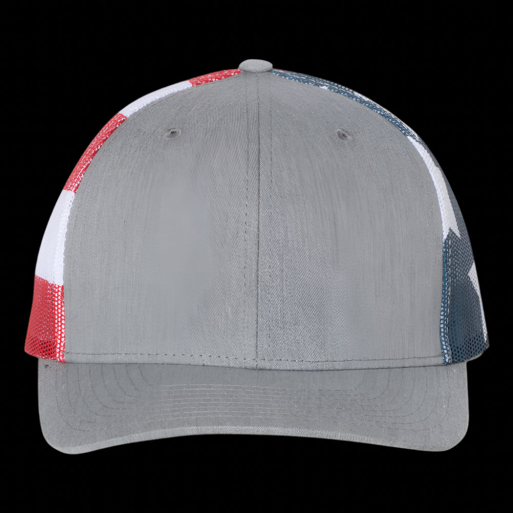 Richardson 112 - Heather Grey/Stars and Stripes