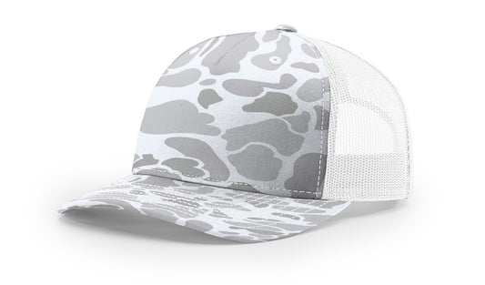 Richardson 112 Five Panel - Blizzard Duck Camo / White