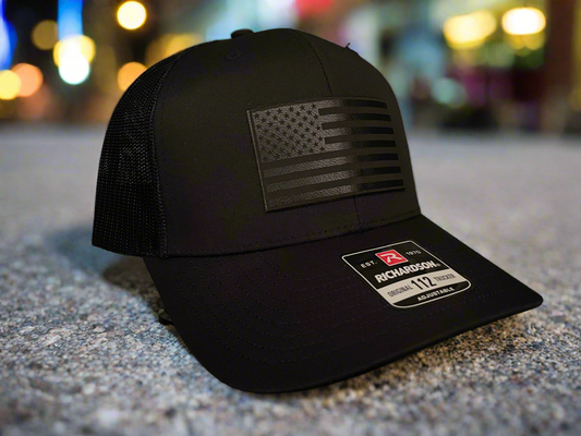 American Flag - Black/Black