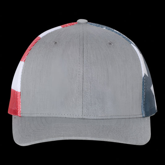 Richardson 112 - Heather Grey/Stars and Stripes